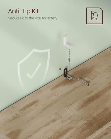 VASAGLE Custos Collection - Bookshelf, 6-Tier Bookcase, Book Shelf, Open Storage Shelf, 9.4 x 23.6 x 63.3 Inches, for Living Room, Home Office, Dinning Room, Camel Brown ULBC166T50 - Image 6