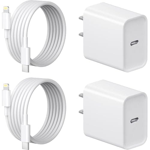 iPhone 14 13 12 11 Fast Charger USB C Wall Charger [2-Pack] 6FT Fast Charging Cable Compatible with iPhone 14/14 Pro/14 Pro Max/iPhone 13/12/11/X/8/7/6/iPad Pro/Mini/AirPods - Image 1
