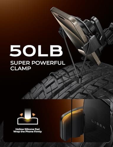 LISEN for iPhone 17 Mount for Car Vent [Never Blocking] 360 Rotatable Car Phone Holder Air Vent Clip Hands Free Cellphone Car Mount for iPhone 17 Pro Max Plus 17 pro max 16 15 Samsung Android, Black - Image 7