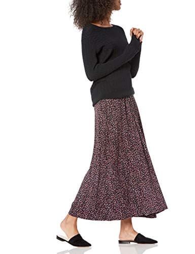 Amazon Essentials Women's Waisted Maxi Dress (Available in Plus Size), Black Confetti Print, X-Large - Image 5