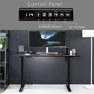 VIVO Electric 60 x 30 in Standing Desk, Memory Height Adjustment, 1B Series, Black Top Black Frame, DESK-KIT-1B6B-30 - Image 6