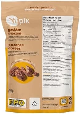 Yupik Toasted Golden Pecans, 5 Oz, Gluten-Free, Kosher, Non-GMO, Sweet Snack, Crunchy Glazed Pecans with Natural Butter Flavor & Sea Salt, Party Snack, Source of Copper & Magnesium - Image 4