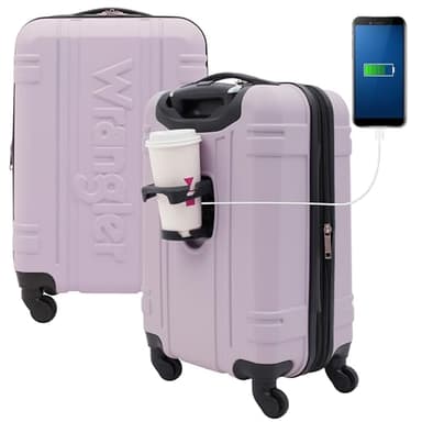 Wrangler 20" Astral Hardside Carry-On Luggage, Lilac - Image 1