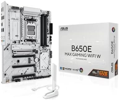 ASUS B650E MAX Gaming WiFi W – AMD B650 AM5 ATX Motherboard, White PCB, DDR5, PCIe 5.0, 3X M.2, Wi-Fi 6E, 2.5Gb LAN, USB 10Gbps Type-C, DisplayPort, HDMI™, BIOS Flashback™, Aura Sync, Advanced AI PC - Image 3