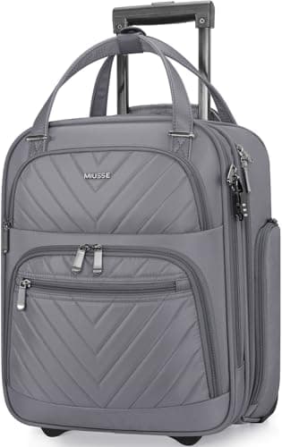 Winilla Carry-on Underseat 16-inch Luggage with Wheels, Softside Rolling Carry-on, Lightweight Travel Suitcase for Men Women, Personal Item Rolling Travel Bag - Image 1