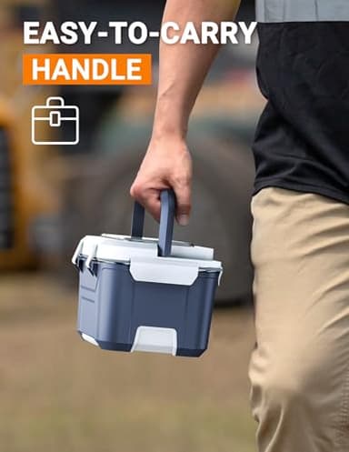 Docusvect Rechargeable Heated Lunch Box for Men, 1.3L Cordless Electric Lunch Box for Adults with Scheduled Heating, Portable Food Warmer with Large Bag, Cutlery, Removable Divider - Image 7