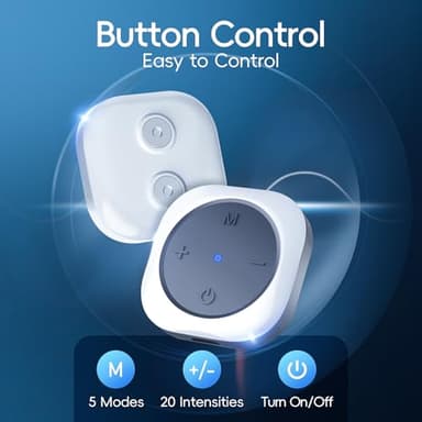 Comfytemp Wireless TENS Unit Machine for Pain Relief, FSA HSA Eligible TENS Unit Muscle Stimulator with Two Sets, Up to 30 Modes TENS Device for Back Pain, Rechargeable Portable with APP Control - Image 3