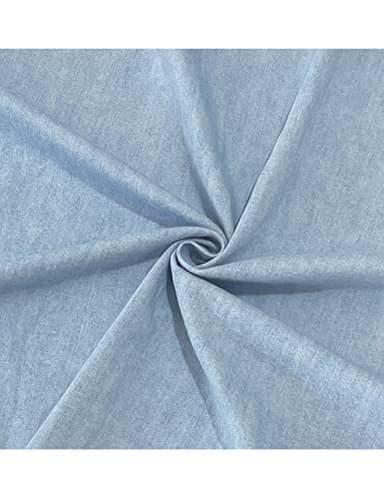 Zilcremo Women Denim Shirt Dresses Long Sleeve Distressed Jean Dress Button Down Casual Tunic Top Lightblue S - Image 5