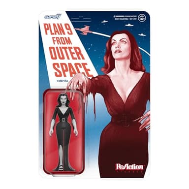 Super7 Vampira Plan 9 from Outer Space Grayscale - 3.75" Vampira Action Figure Classic Horror Movie Collectibles and Retro Toys - Image 1