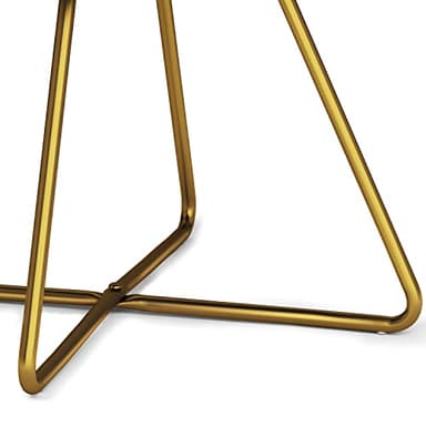 SIMPLIHOME Barrett Accent Chair - 24 inch Wide Upholstered Velvet Mid-Century Modern Accent Chair in Grey, for Living Room Seating with Curved Back, Deep Seat, and Gold Metal Base - Image 8