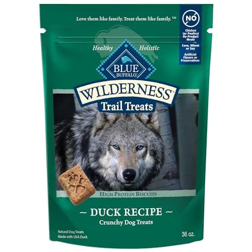 Blue Buffalo Wilderness Trail Treats High Protein Grain Free Dog Biscuits Crunchy Dog Treats, Duck Recipe, 36-oz Box - Image 1