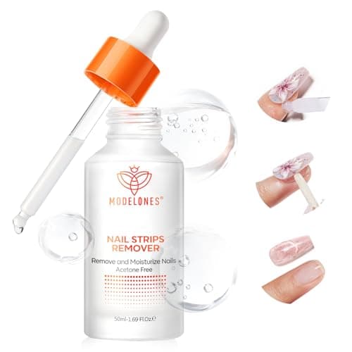 Modelones 50ML Semi-Cured Gel Nail Strip Remover | Nail Glue Remover Easy Peel Gel Strips, Press on Nails and Nail Polish | Gentle, Non-Drying, Nourishing and Hypoallergenic Acetone-Free Formula - Image 1