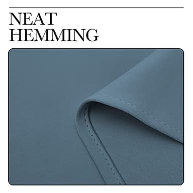 NICETOWN Blackout Curtains Window Drapes - (Smoky Blue Color) 52 inches W by 63 inches L, Set of 2, Blackout Curtain Panels for Boy's Nursery - Image 8