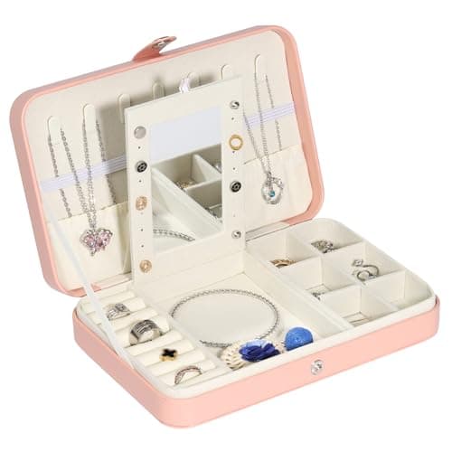 Xilitata Travel Jewelry Box, Small Jewelry Box for Women Storage, Jewelry organizers and storage,Portable Jewelry Case for Necklace Earring Rings Bracelets - Image 1