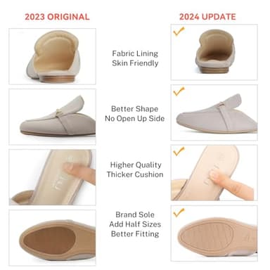 MUSSHOE Mules for Women Flats Comfortable Slip on Women Mules Backless Loafers,Light Purple 5 - Image 5