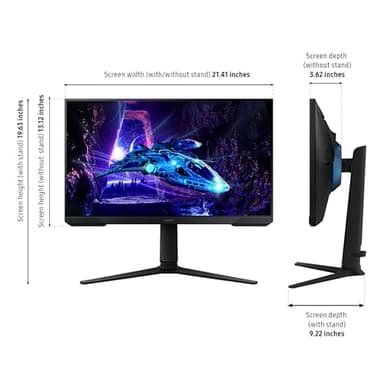 Samsung 24-Inch Odyssey G3 (G30D) Series FHD Gaming Monitor, 1ms, 180Hz, AMD FreeSync, Adjustable Stand, Black Equalizer, Virtual Aim Point, Eye Saver Mode, Flicker-Free, LS24DG302ENXZA - Image 3