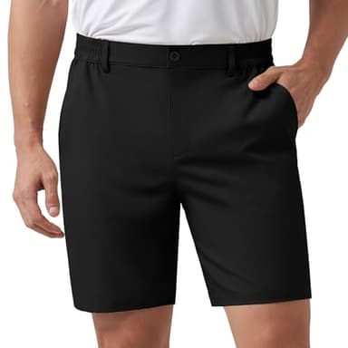 Willit Men's Shorts Golf Casual Shorts Lightweight Quick Dry Work Dress Shorts Stretch Hiking Shorts with Pockets Black L - Image 2