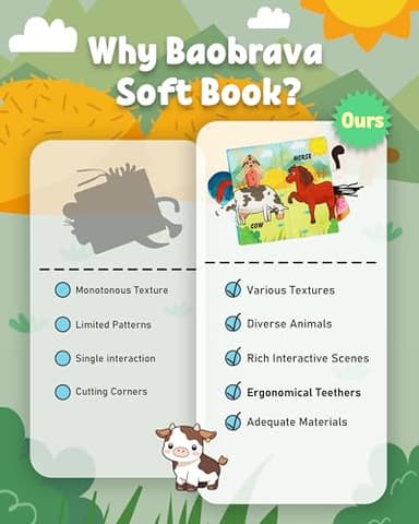 Little Tikes Baby Books - Crinkle, Touch & Feel, Tummy Time, Early Learning Stroller Toys for Newborns 0-6 Months - Image 7