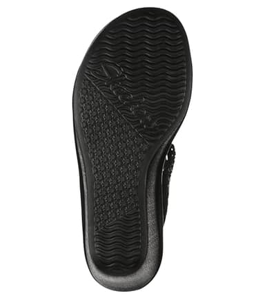 Skechers Cali Women's womens Rumble on - Sassy Dayz Wedge Sandal, Black/Black, 7 US - Image 4