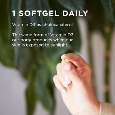 Solgar Vitamin D3 (Cholecalciferol) 250 MCG (10,000 IU), 120 Softgels - Helps Maintain Healthy Bones & Teeth - Immune System Support - Non GMO, Gluten/ Dairy Free - 120 Servings - Image 3