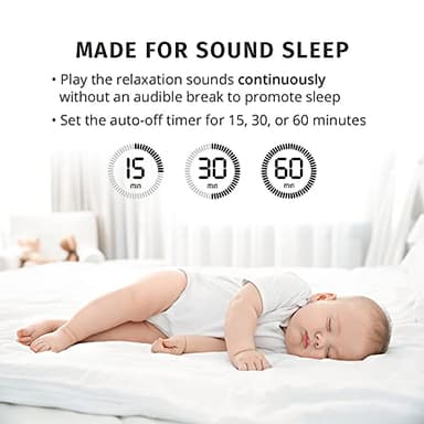 MyBaby SoundSpa White Noise Machine for Babies | 6 Soothing Lullabies for Newborns, Sound Therapy for Travel, Relaxing, Kids, Newborns, Baby Songs, Adjustable Volume, Auto-off Timer, By HoMedics - Image 6