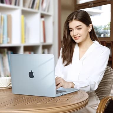 MOSISO Compatible with MacBook Air 15 inch Case M4 M3 M2 2025 2024 2023 Release A3241 A3114 A2941 with Touch ID, Plastic Hard Shell Case&Keyboard Cover&Screen Protector&Storage Bag, Crystal Sky Blue - Image 6