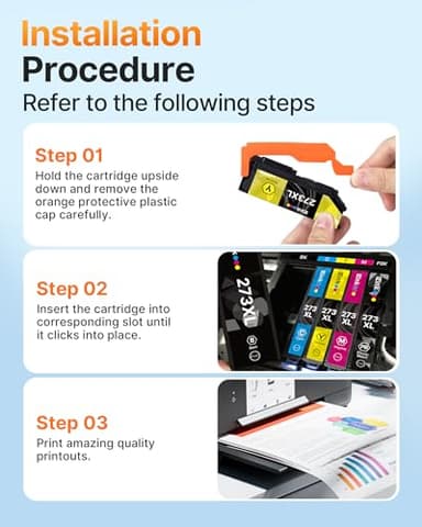 E-Z Ink (Remanufactured 273 Ink Cartridge Replacement for Epson 273xl T273XL to use with XP-520 XP-600 XP-610 XP-620 XP-800 XP-810 XP-820 (5 Pack-Black, Cyan, Magenta, Yellow, Photo Black) - Image 4