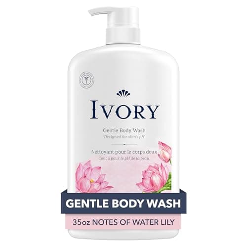 Ivory Body Wash, Designed for the Whole Family, Gentle Formula, Free of Dyes Heavy Perfumes Parabens Phthalates & Silicones, Water Lily Scent, 35 oz - Image 1