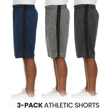 Athletic Shorts for Men - Men's Basketball Shorts - Sports Shorts for Workout, Gym, Running (3 Pack/Set A, Large) - Image 5