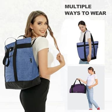 BeeGreen Cooler Bag Soft Leakproof Insulated Tote with Zipper for Beach Travel Grocery - Image 6