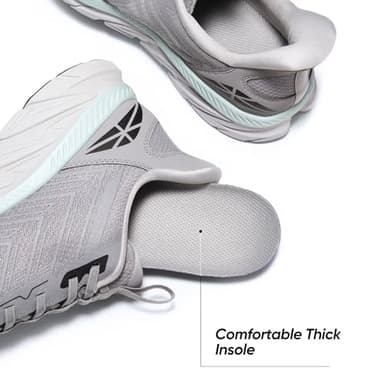 ALLSWIFIT Men's Slip On Walking Shoes Running Comfortable Tennis Breathable Non Slip Athletic Gym Workout Cross Training Fashion Sneakers,Size 8.5,Grey,SARR034M - Image 5