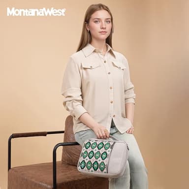 Montana West Bible Cover for Women Men with Leather Bookmark Book Carrying Cases Church Bag for Outdoor Protective - Image 7