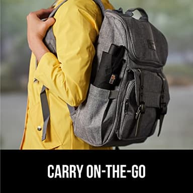 GORILLA GRIP Strong Stick Umbrella for Rain, Compact Travel One-Click Automatic Open Close, Lightweight, Portable, US Designed Reinforced Fiberglass Ribs, Wind Resistant, Easy Collapse, Black - Image 9