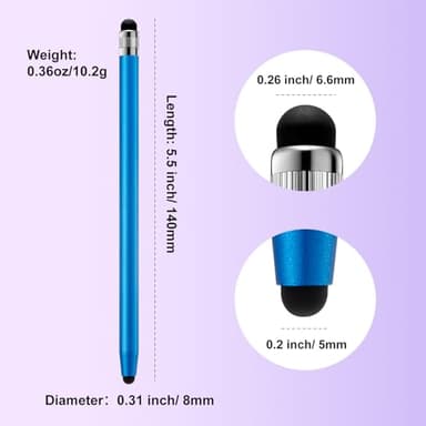 ChaoQ Stylus Pen for Touchscreen, 3pcs High Sensitivity and Precision Stylus Pen for iPad iPhone Android and All Touch Screens (Black/Silver/Blue) - Image 2