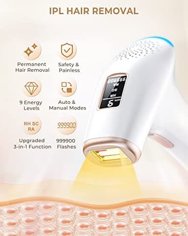 LYSMOSKI Laser Hair Removal Device for Women and Men at Home IPL Hair Removal Device for Facial Legs Arms Whole Body Use - Image 6
