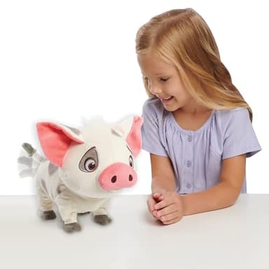 Disney Princess Moana Walk & Snort Pua Plush, Sounds, Movement, Stuffed Animal, Pig, Kids Toys for Ages 3 Up by Just Play - Image 2