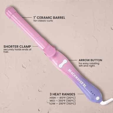Beachwaver B1 Rotating Curling Iron - Automatic 1 Inch Ceramic - Easy-to-Use Spinning Wand for Long-Lasting Waves - Auto-Shut Off and Dual Voltage (BW160) - Image 5