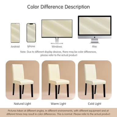 SyMax Dining Chairs Set of 6, Waterproof Leather Parson Dining Room Chairs, Modern High-End Kitchen Side Chairs for Bedroom, Living Room, Cream - Image 6