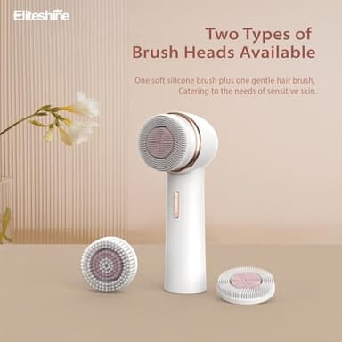 Electric Facial Cleansing Brush with Silicone and Bristle Brushheads,Gentle Electric Face Scrubber Exfoliator, Face Cleansing Brush, Face Wash Brush Machine, Rechargeable, Relief for Face Skin Issues - Image 6