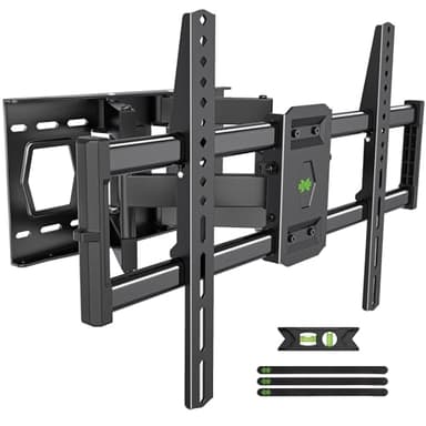 USX MOUNT Full Motion TV Mount for 42-80 Inch Flat Screen TVs up to 120 lbs, Swivel TV Wall Mount Bracket Dual Articulating Arms, Tool-Free Tilt Max Vesa 600x400mm, for 8-16 in Wood Studs - Image 1