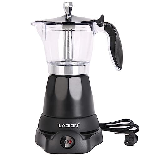 LAOION Cuban Coffee Maker, 6 or 3cup Electric Espresso Coffee Maker, Portable Cafeteras Electricas Modernas, Electric Moka Pot with Detachable Base & Overheat Protection, Coffee Gift for Home Travel - Image 1
