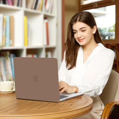 MOSISO Compatible with MacBook Air 15 inch Case M4 M3 M2 2025 2024 2023 Release A3241 A3114 A2941 with Touch ID, Plastic Hard Shell Case&Keyboard Cover&Screen Protector&Storage Bag, Caramel Brown - Image 7
