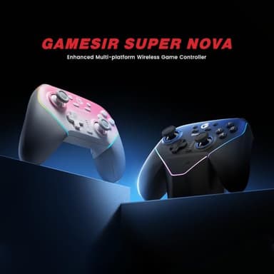 GameSir Super Nova Wireless Gaming Controller for PC/Switch/Switch 2/iOS/Android, 1000Hz Polling Rate, Hall Effect Stick & Trigger, Rubberized Grips, RGB Lighting, 1000mAh - Blue - Image 7