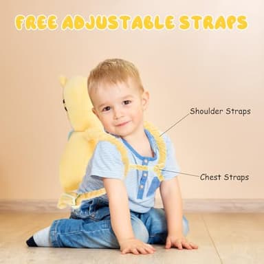 Baby Head Protection Backpack - Soft & Comfortable, Cute Cartoon Design, Cute-Tiger - Image 6