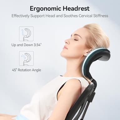 SIHOO M18 Ergonomic Office Chair for Big and Tall People Adjustable Headrest with 2D Armrest Lumbar Support and PU Wheels Swivel Tilt Function Black - Image 5