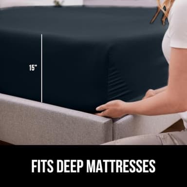 GORILLA GRIP Fitted Sheets, Stay in Place Twin Size Bottom Bed Sheet, Deep Pocket Mattress, Lightweight Microfiber Sábana, All Around Elastic, Oeko-Tex, Wrinkle and Shrink Resistant, Charcoal - Image 6