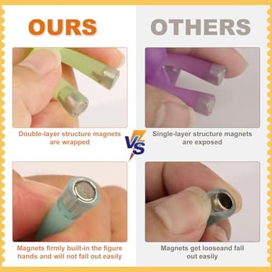 laleay 6pcs Magnetic Toys,People Figures for Kids, Adults Kids Gifts, Magnetic Men for Teens Gifts,Kids Sensory Toys - Image 2