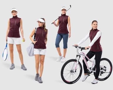 33,000ft Women's Lightweight Running Vest Outerwear with Pockets, Windproof Sleeveless Jacket for Golf Hiking Travel - Image 6