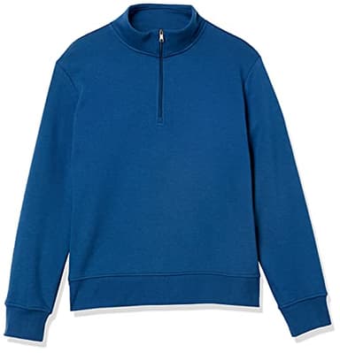 Amazon Essentials Men's Long-Sleeve Quarter-Zip Pullover Fleece Sweatshirt, Teal Blue, X-Small - Image 9
