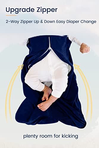TotAha Light Sleep Sack 6-15 Months 0.5 TOG, Stretchy Baby Wearable Blanket, Silky Comfort, Buttery Soft Sleeping Bag with 2-Way Safe Zippers for Boys and Girls - Image 3